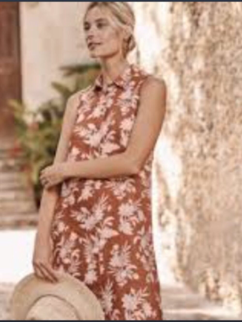 Garnet Hill Linen Sleeveless Shirtdress